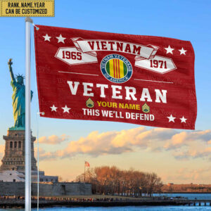 Premium Personalized Vietnam Veteran Grommet Flag, Gift For Vietnam Veteran, Gift For Veterans Day, Memorial Day, Father’s Day VPVC104306