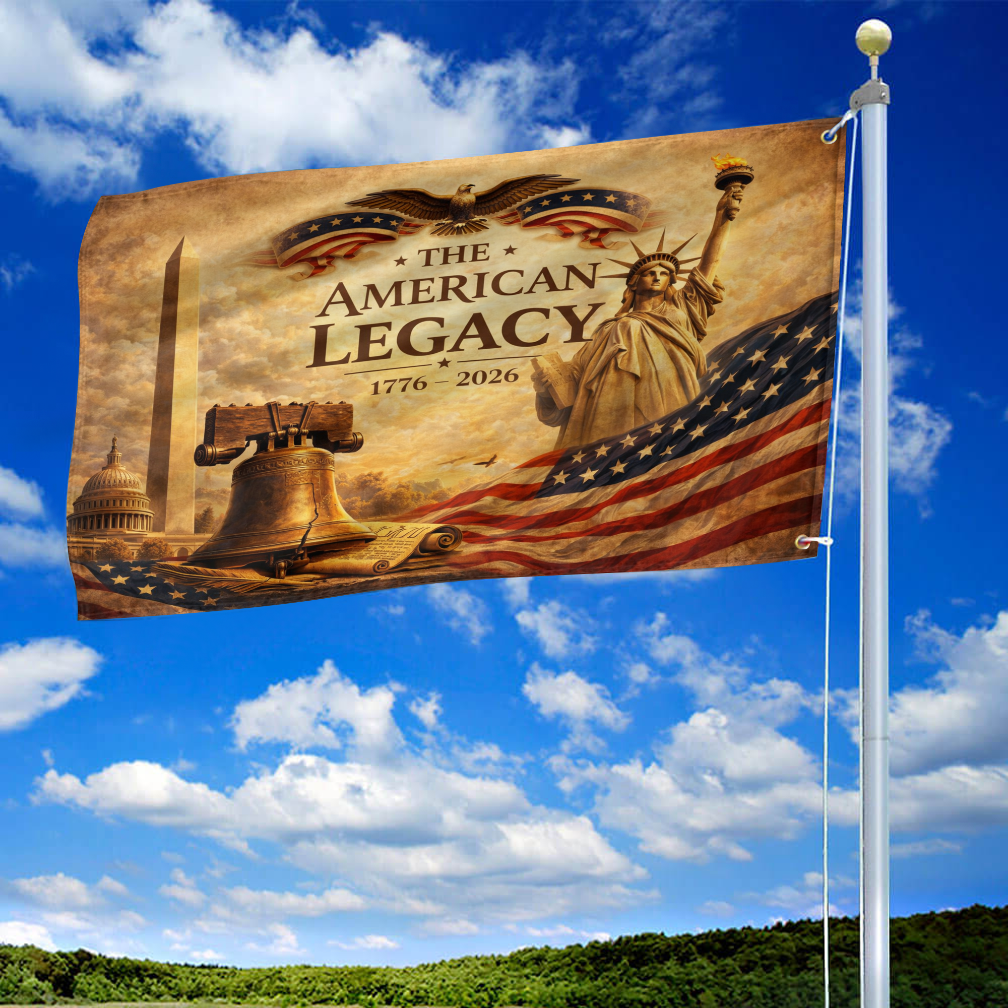 Premium America 250th Anniversary Grommet Flag VPVC120138, America 250th Flag, America 250th Birthday, Best Gifts On Independence Day, Veterans Day. Premium America 250th Anniversary Grommet Flag VPVC120138, America 250th Flag, America 250th Birthday, Best Gifts On Independence Day, Veterans Day.