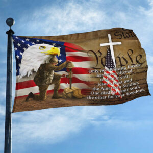 Only Two Defining Forces Have Ever Offered To Die For You US Veteran Personalized American Flag, Gift For Him Military, US Veteran Grommet Flag VPVC102601 2 1716370222245.jpg
