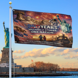 Premium America 250th Anniversary Grommet Flag VPVC120113, America 250th Flag, America 250th Birthday, Best Gifts On Independence Day, Veterans Day.