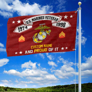 Unique Custom Name, Rank, Year USMC Grommet Flag VPVC107003, Gifts For Marine Veteran, Gifts For Dad, For Husband, Best Gifts On Father's Day, Independence Day, Veterans Day. 1 1741937495609.jpg