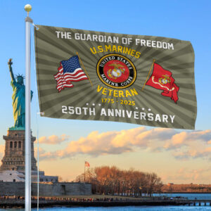 Premium USMC Grommet Flag VPVC120057, 250th Anniversary Marine Corps Flag, Gifts For Marine Veteran, Best Gifts On Father’s Day, Veterans Day.