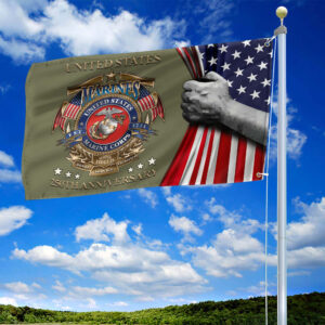 Premium USMC Grommet Flag VPVC120037, 250th Anniversary Marine Corps Flag, Gifts For Marine Veteran, Best Gifts On Father's Day, Veterans Day. 2 1753430021142.jpg