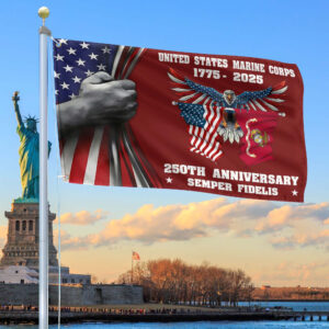 Premium USMC Grommet Flag VPVC120011, 250th Anniversary Marine Corps Flag, Gifts For Marine Veteran, Best Gifts On Father’s Day, Veterans Day.