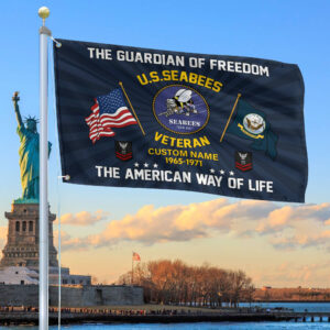 US Seabees Custom Grommet Flag VPVC108309, Gifts For Seabees Veteran, Best Gifts On Father’s Day, Armed Forces Day, Independence Day, Veterans Day.