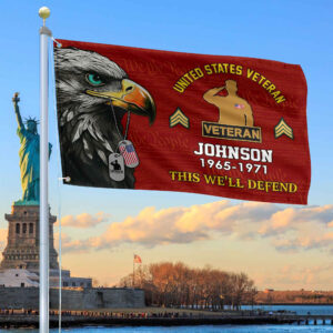 US Veteran Custom Grommet Flag VPVC108807, Gifts For US Veteran, Best Gifts On Father’s Day, Armed Forces Day, Independence Day, Veterans Day.