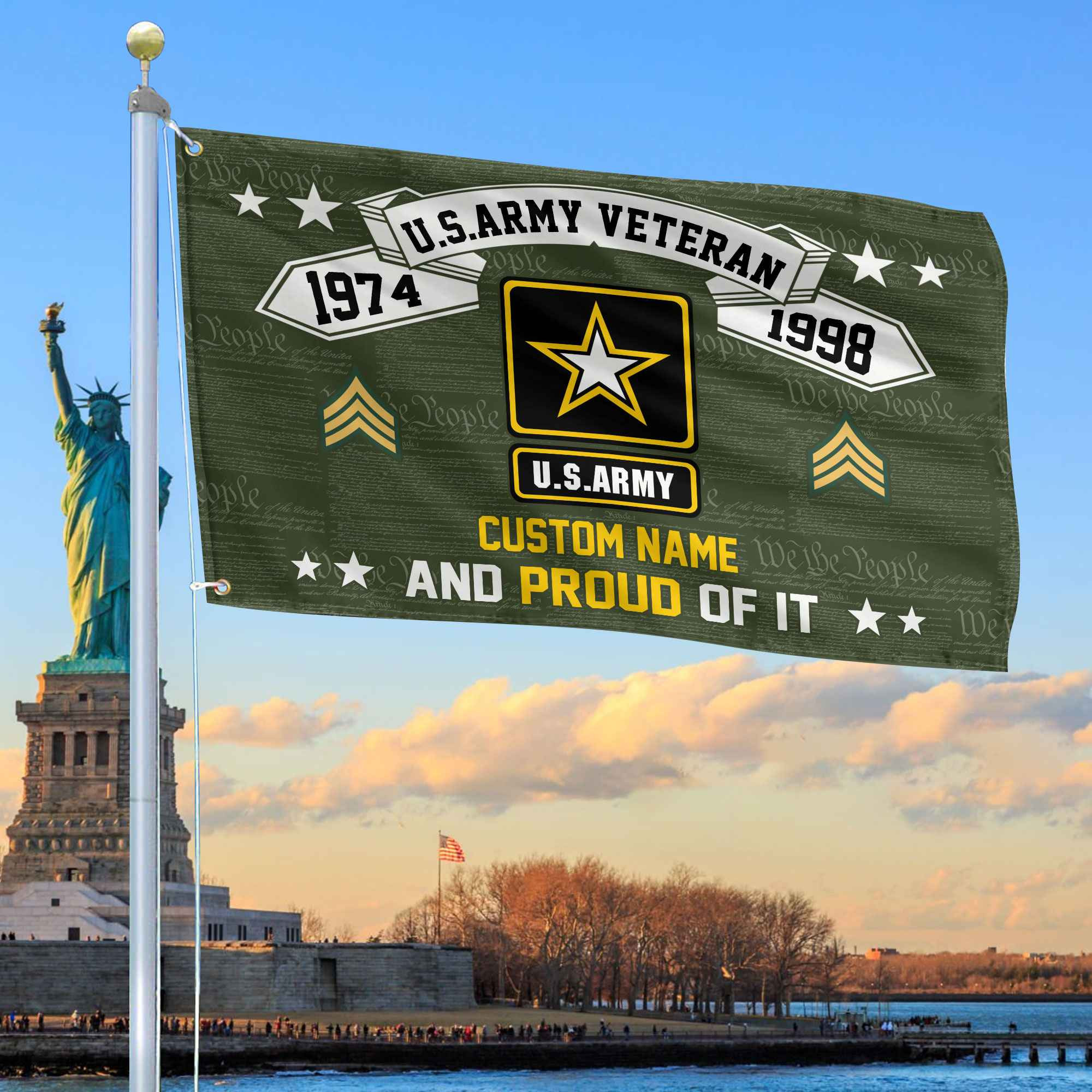 Unique Custom Name, Rank, Year US Army Grommet Flag VPVC107001, Gifts For Army Veteran, Gifts For Dad, For Husband, Best Gifts On Father’s Day, Independence Day, Veterans Day. Unique Custom Name, Rank, Year US Army Grommet Flag VPVC107001, Gifts For Army Veteran, Gifts For Dad, For Husband, Best Gifts On Father’s Day, Independence Day, Veterans Day.