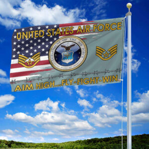 Unique Custom Name, Rank USAF Grommet Flag VPVC109604, Gifts For Airforce Veteran, Gifts For Dad, For Husband, Best Gifts On Father's Day, Independence Day, Veterans Day. 1 1741871700109.jpg