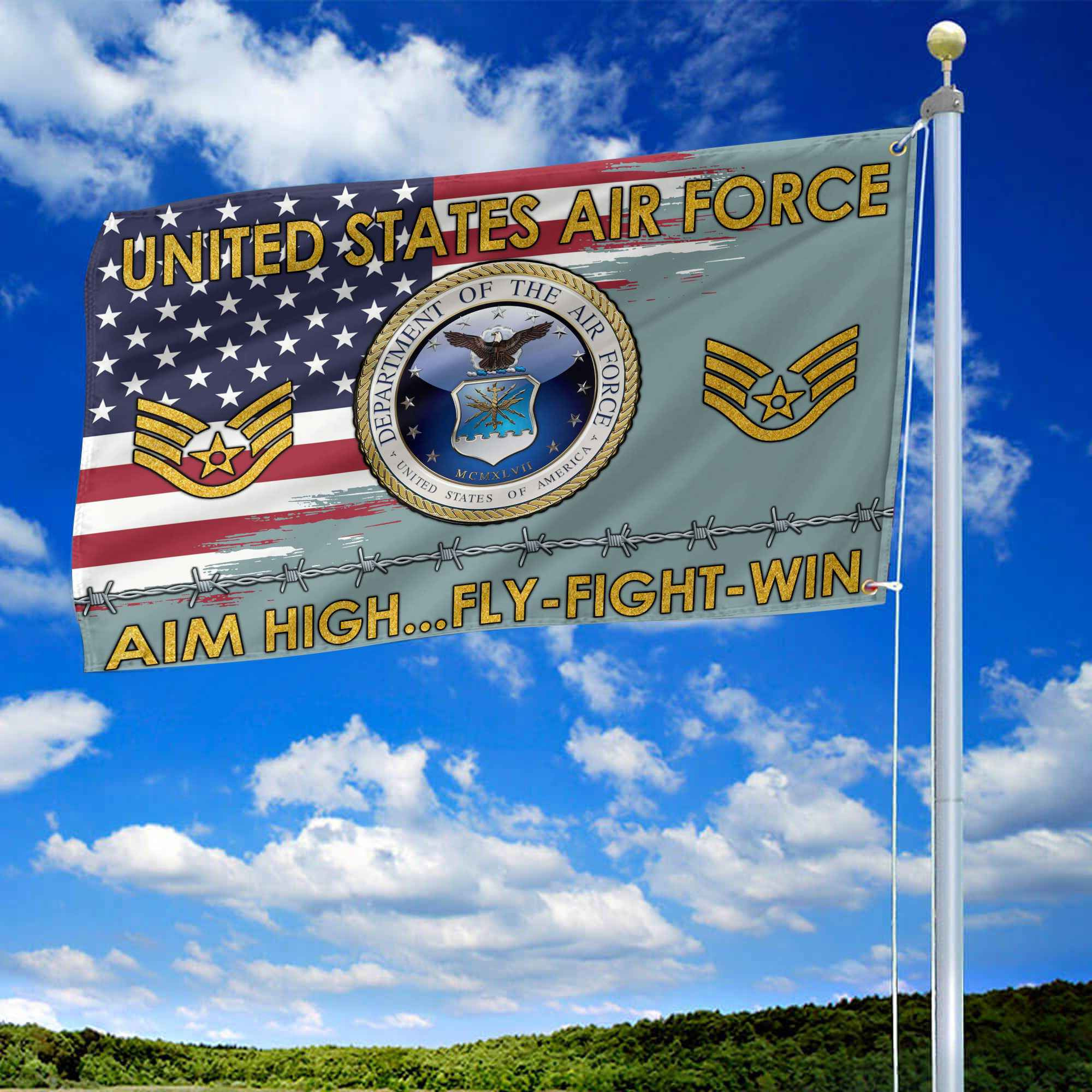 Unique Custom Name, Rank USAF Grommet Flag VPVC109604, Gifts For Airforce Veteran, Gifts For Dad, For Husband, Best Gifts On Father’s Day, Independence Day, Veterans Day. Unique Custom Name, Rank USAF Grommet Flag VPVC109604, Gifts For Airforce Veteran, Gifts For Dad, For Husband, Best Gifts On Father’s Day, Independence Day, Veterans Day.