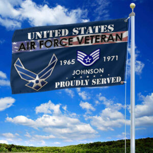 Premium USAF Grommet Flag VPVC109412, Custom Name, Rank, Year, Gifts For Air Force Veteran, Best Gifts On Father's Day, Armed Forces Day, Independence Day, Veterans Day. 1 1741754990401.jpg