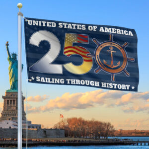 Premium America 250th Anniversary Grommet Flag VPVC120111, America 250th Flag, America 250th Birthday, Best Gifts On Independence Day, Veterans Day.