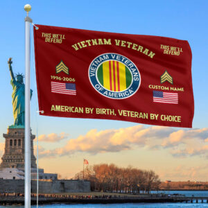 Premium Custom Name, Rank, Year, Vietnam Veteran Grommet Flag VPVC108106, Gift For Vietnam Veteran, Gifts For Dad, For Husband, Best Gifts On Father’s Day, Independence Day, Veterans Day.