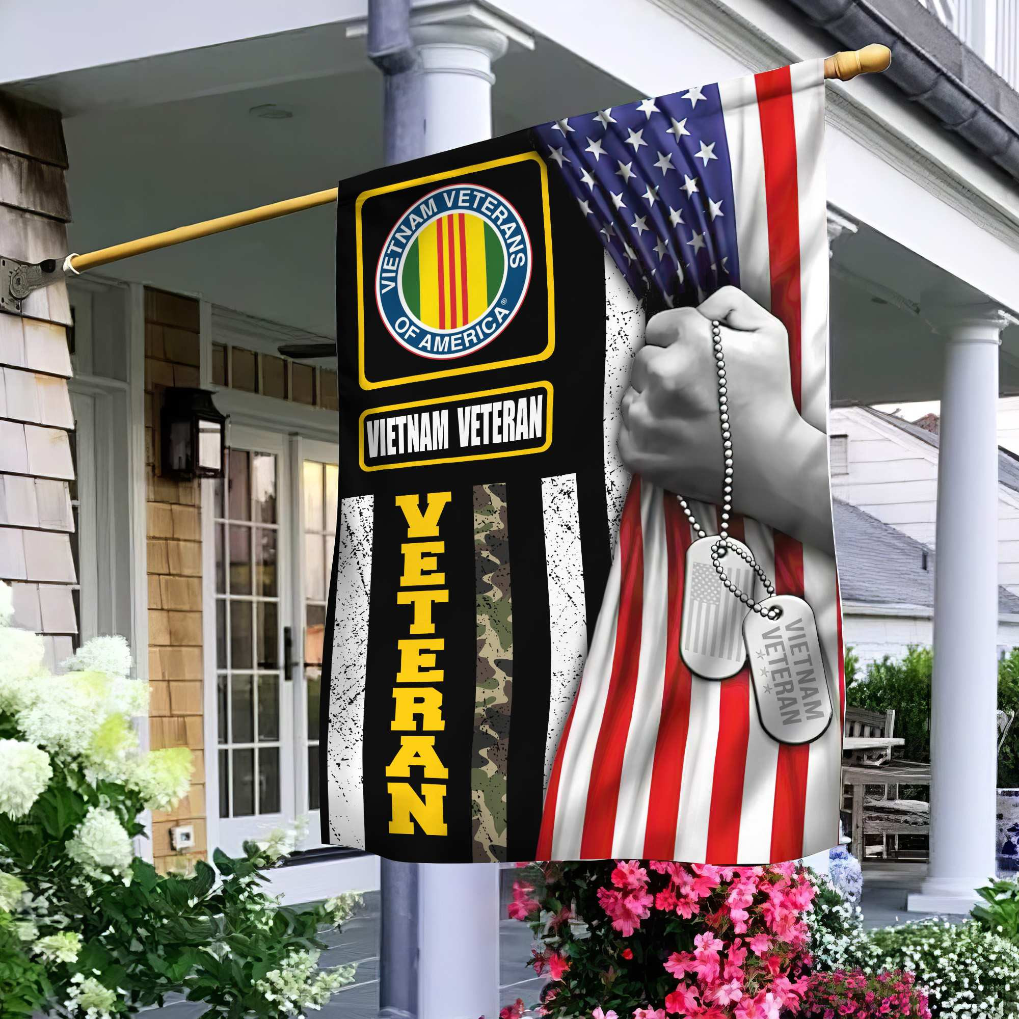 Vietnam Veteran Garden Flag – House Flag VPVC100306 Vietnam Veteran Garden Flag – House Flag VPVC100306