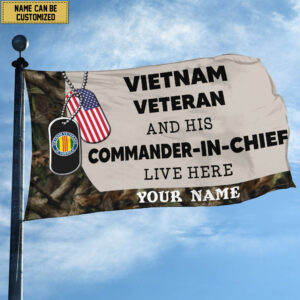 Vietnam Veteran Personalized American Flag, Gift For Vietnam Veteran , US Veteran Grommet Flag, Garden Flag, House Flag VPVC103006 2 1716372926010.jpg