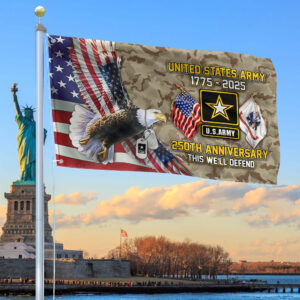 Premium 250th Anniversary Of The Army Grommet Flag VPVC120013, Gifts For Army Veteran, Best Gifts On Father’s Day, Veterans Day.