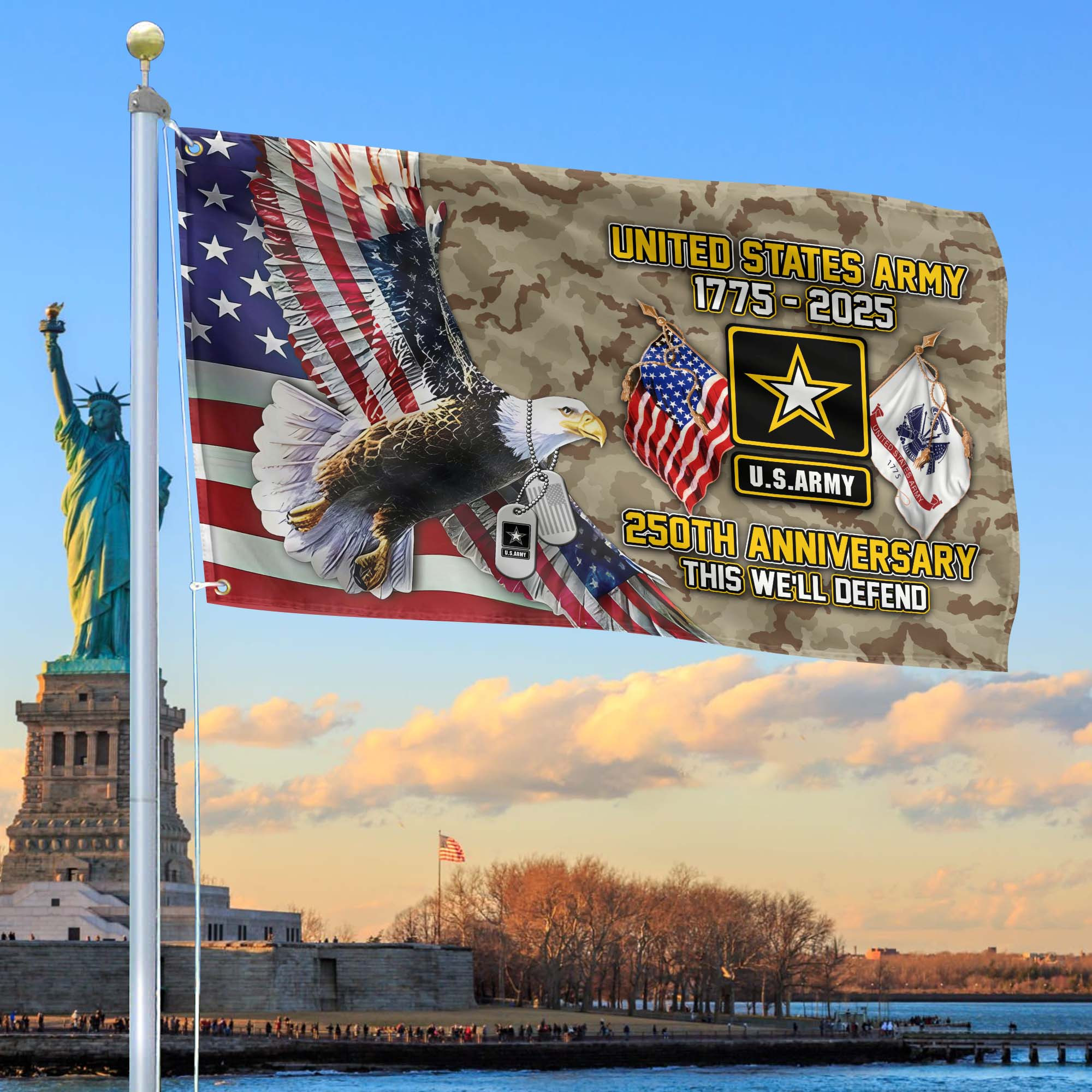 Premium 250th Anniversary Of The Army Grommet Flag VPVC120013, Gifts For Army Veteran, Best Gifts On Father’s Day, Veterans Day. Premium 250th Anniversary Of The Army Grommet Flag VPVC120013, Gifts For Army Veteran, Best Gifts On Father’s Day, Veterans Day.