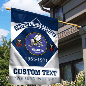 Premium Custom US Seabees Veteran Flag VPVC110909, Gift For Seabees Veteran, American Flag, Patriotic Flag, Garden Flag, House Flag, Gifts On Father’s Day, Independence Day, Veterans Day.