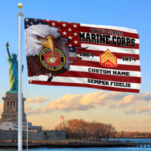 Premium Custom USMC Grommet Flag VPVC108703, Gifts For Marine Veteran, Best Gifts On Father’s Day, Armed Forces Day, Independence Day, Veterans Day.