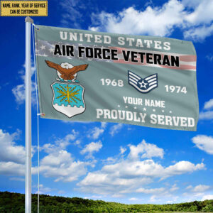 Premium USAF Grommet Flag VPVC105504, Custom Name, Rank, Year, Gifts For Air Force Veteran, Best Gifts On Father's Day, Armed Forces Day, Independence Day, Veterans Day. 1 1741934927279.jpg