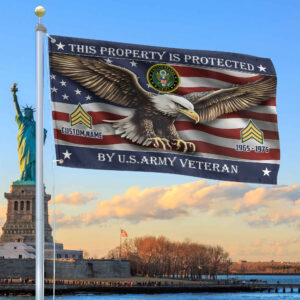 Unique Custom Name, Rank, Year, US Army Grommet Flag VPVC108501, Gifts For Army Veteran, Gifts For Dad, For Husband, Best Gifts On Father’s Day, Independence Day, Veterans Day.
