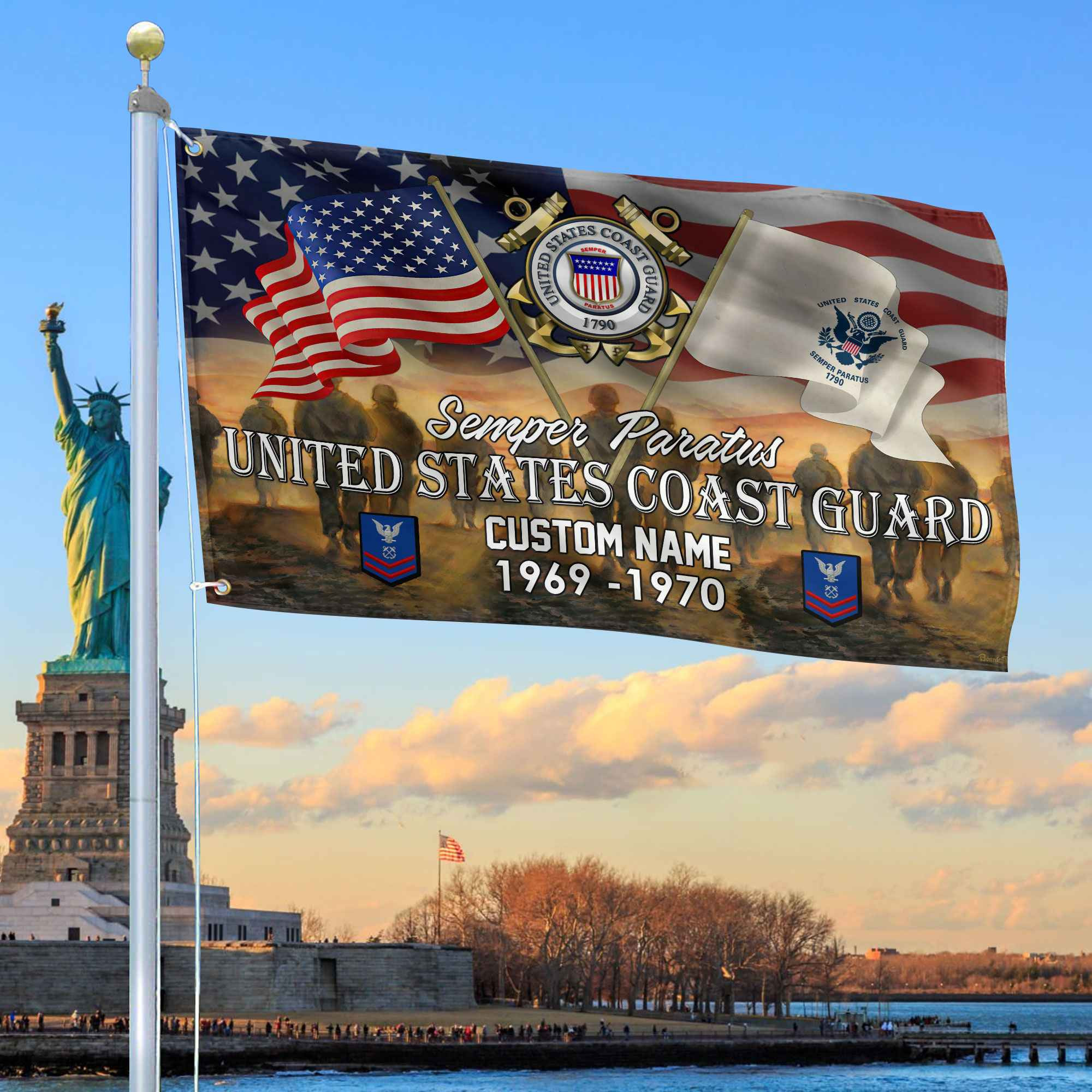 Unique Custom Name, Rank, Year, USCG Grommet Flag VPVC109105, Gifts For Coast Guard Veteran, Gifts For Dad, For Husband, Best Gifts On Father’s Day, Independence Day, Veterans Day. Unique Custom Name, Rank, Year, USCG Grommet Flag VPVC109105, Gifts For Coast Guard Veteran, Gifts For Dad, For Husband, Best Gifts On Father’s Day, Independence Day, Veterans Day.