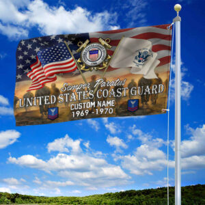 Unique Custom Name, Rank, Year, USCG Grommet Flag VPVC109105, Gifts For Coast Guard Veteran, Gifts For Dad, For Husband, Best Gifts On Father's Day, Independence Day, Veterans Day. 1 1741752046883.jpg