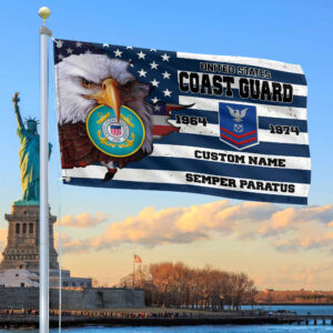 Premium Custom USCG Grommet Flag VPVC108705, Gifts For Coast Guard Veteran, Best Gifts On Father’s Day, Armed Forces Day, Independence Day, Veterans Day.