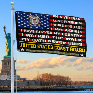 Premium USCG Veteran Grommet Flag Gift For Veterans Day, Father’s Day, Memorial Day VPVC100105