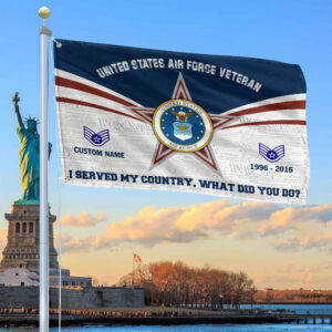 Premium Custom USAF Grommet Flag VPVC105812, Gifts For Air Force Veteran, Best Gifts On Father’s Day, Armed Forces Day, Independence Day, Veterans Day.