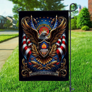 USMC Flag VPVC110403, Custom Name, Rank, Year, Gift For Marine Veteran, American Flag, Patriotic Flag, Garden Flag, House Flag, Best Gifts On Father's Day, Independence Day, Veterans Day. 2 1742976945103.jpg