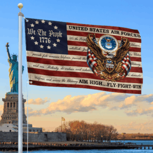 Premium Custom USAF Grommet Flag VPVC120146, Gifts For Air Force Veteran, Best Gifts On Independence Day, Veterans Day.