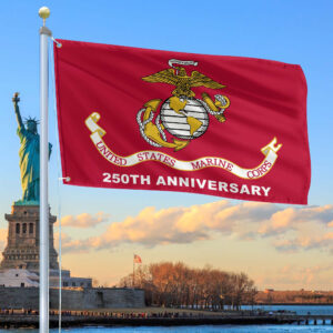Premium USMC Grommet Flag VPVC120066, 250th Anniversary Marine Corps Flag, Gifts For Marine Veteran, Best Gifts On Father’s Day, Veterans Day.
