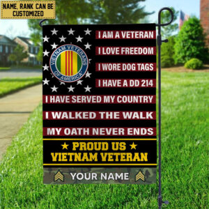 Vietnam Veteran Flag VPVC112006, Custom Name, Rank, Gift For Vietnam Veteran, American Flag, Patriotic Flag, Garden Flag, House Flag 3 1743149531540.jpg