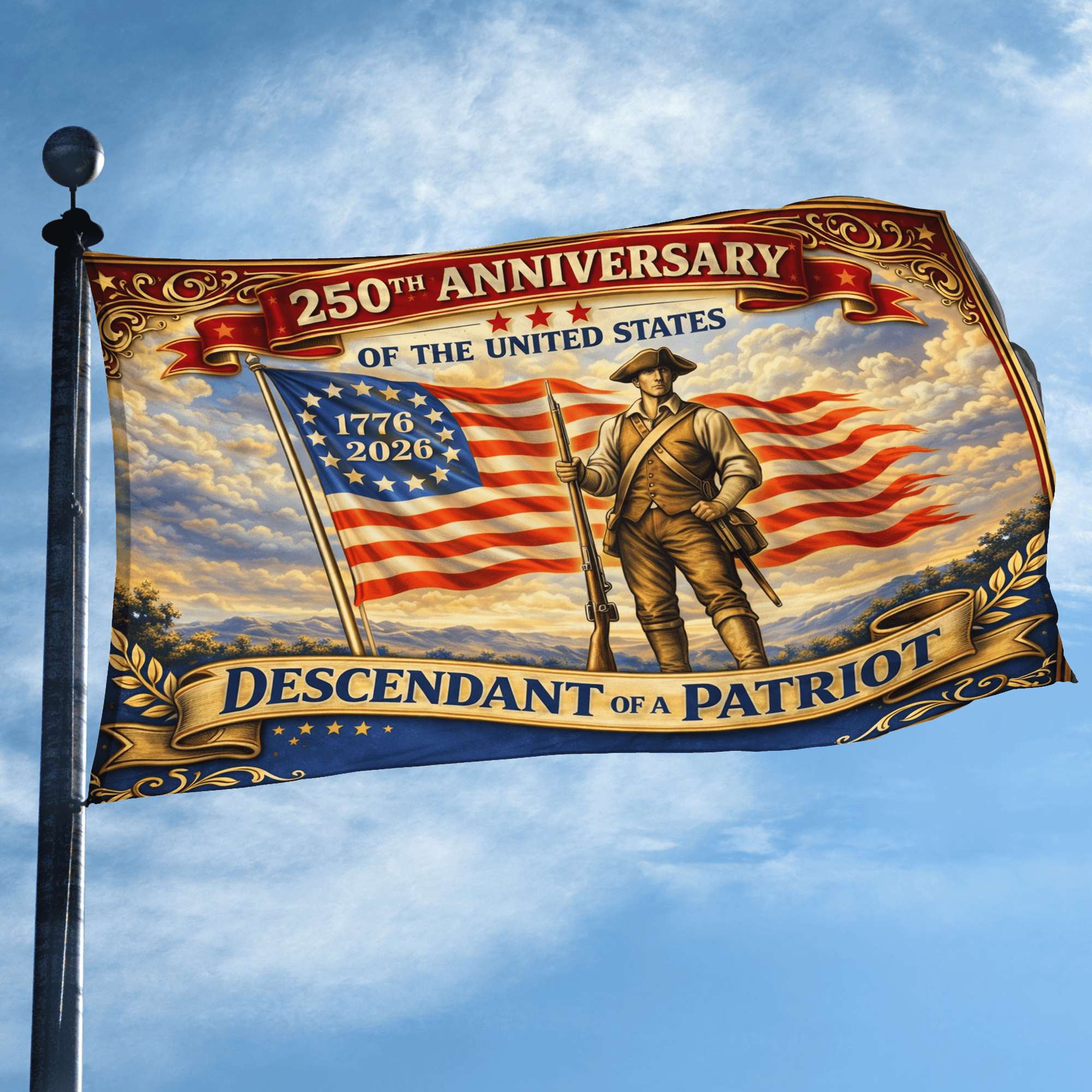 Premium America 250th Anniversary Grommet Flag VPVC120135, America 250th Flag, America 250th Birthday, Best Gifts On Independence Day, Veterans Day. Premium America 250th Anniversary Grommet Flag VPVC120135, America 250th Flag, America 250th Birthday, Best Gifts On Independence Day, Veterans Day.