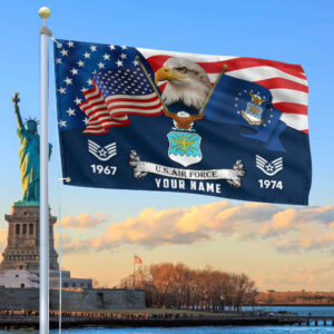 Premium Custom USAF Grommet Flag VPVC105312, Gifts For Air Force Veteran, Best Gifts On Father’s Day, Armed Forces Day, Independence Day, Veterans Day.