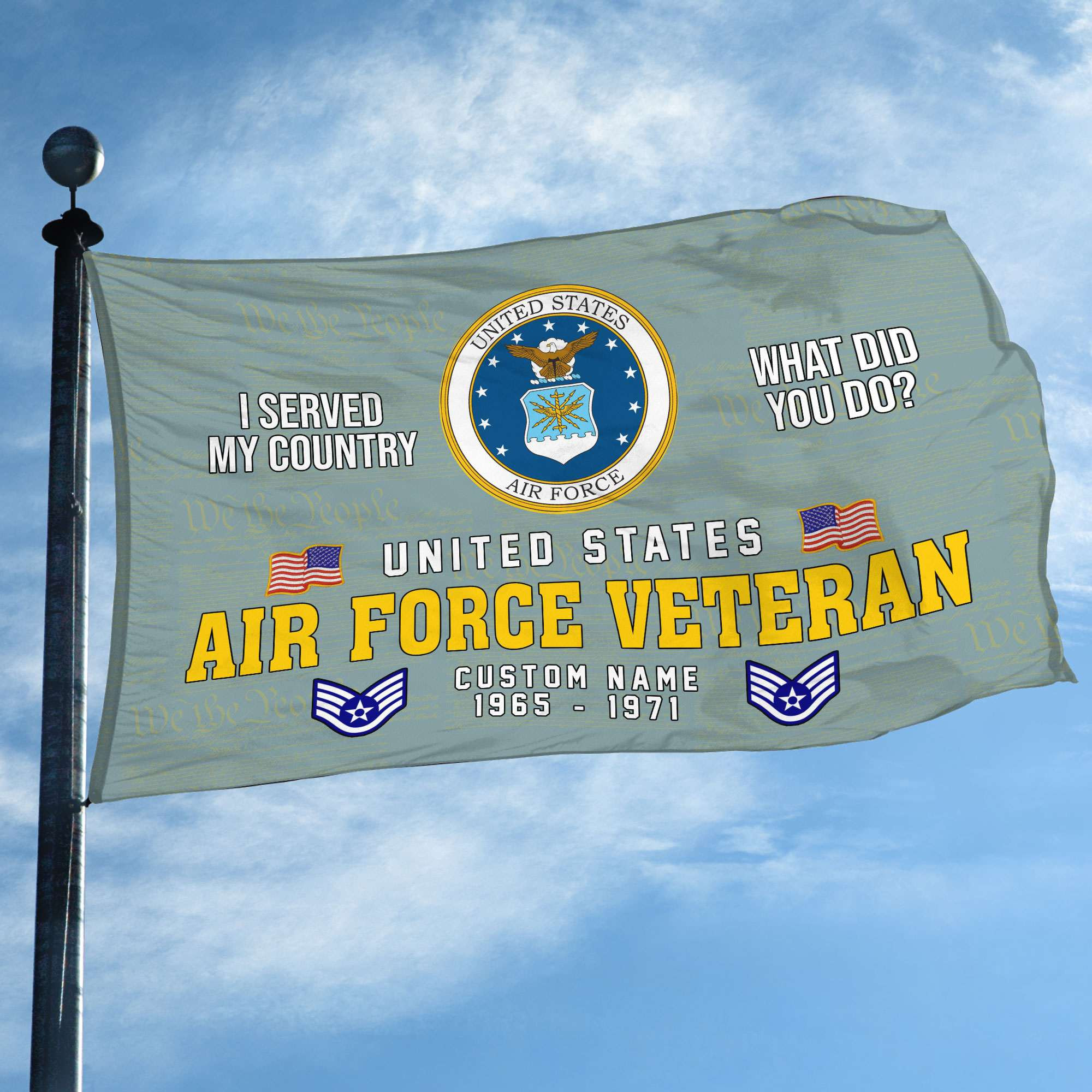 Unique Custom Name, Rank, Year, USAF Grommet Flag VPVC106704, Gift For Air Force Veteran, Gifts For Dad, For Husband, Best Gifts On Father’s Day, Independence Day, Veterans Day. Unique Custom Name, Rank, Year, USAF Grommet Flag VPVC106704, Gift For Air Force Veteran, Gifts For Dad, For Husband, Best Gifts On Father’s Day, Independence Day, Veterans Day.