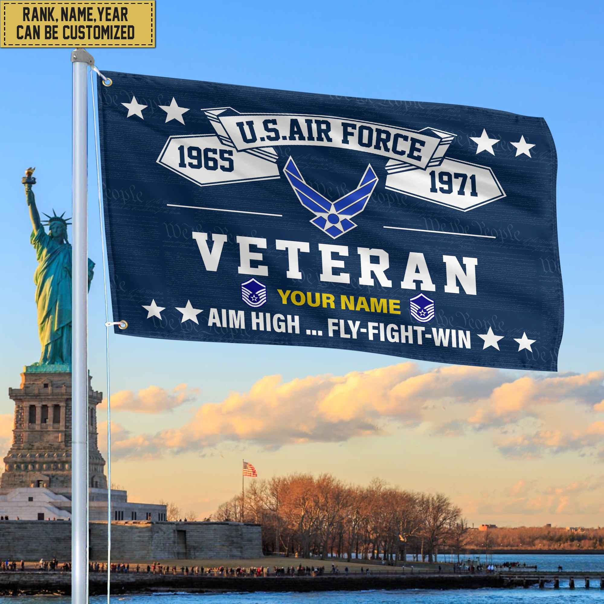 Premium Personalized USAF Veteran Grommet Flag, Gift For Air Force Veteran, Gift For Veterans Day, Memorial Day, Father’s Day VPVC104304 Premium Personalized USAF Veteran Grommet Flag, Gift For Air Force Veteran, Gift For Veterans Day, Memorial Day, Father’s Day VPVC104304