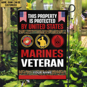 USMC Veteran Personalized American Flag, Gift For Marine Veteran, US Veteran Grommet Flag, Garden Flag, House Flag VPVC103603 1 1716533701334.jpg
