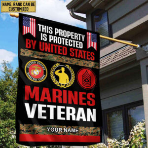 USMC Veteran Personalized American Flag, Gift For Marine Veteran, US Veteran Grommet Flag, Garden Flag, House Flag VPVC103603 2 1716533701323.jpg