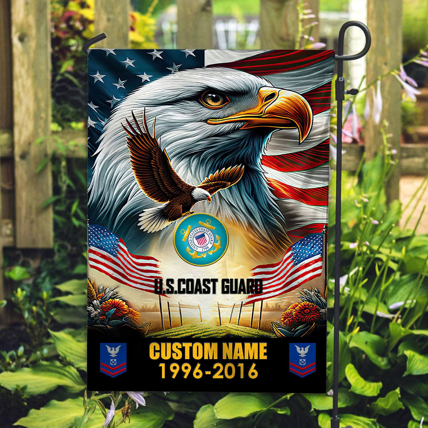 Premium Custom Name, Rank USCG Flag VPVC110205, Gift For Coast Guard Veteran, American Flag, Patriotic Flag, Garden Flag, House Flag, Best Gifts On Father’s Day, Independence Day, Veterans Day. Premium Custom Name, Rank USCG Flag VPVC110205, Gift For Coast Guard Veteran, American Flag, Patriotic Flag, Garden Flag, House Flag, Best Gifts On Father’s Day, Independence Day, Veterans Day.