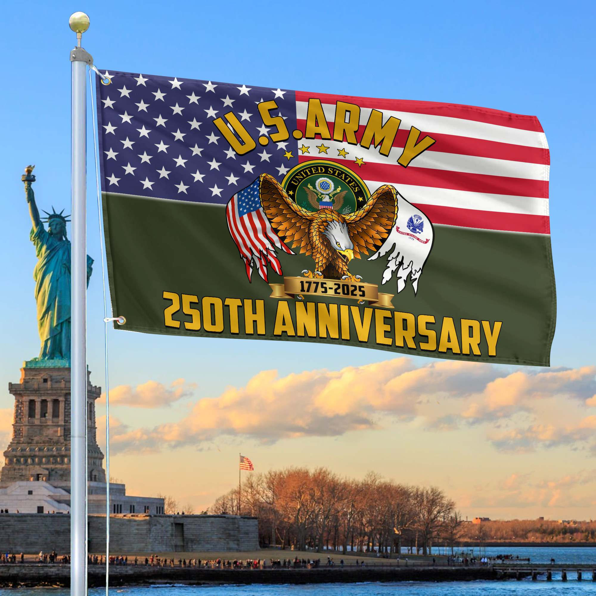 Premium 250th Anniversary Of The Army Grommet Flag VPVC120023, Gifts For Army Veteran, Best Gifts On Father’s Day, Veterans Day. Premium 250th Anniversary Of The Army Grommet Flag VPVC120023, Gifts For Army Veteran, Best Gifts On Father’s Day, Veterans Day.