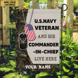 US Navy Personalized American Flag, Gift For Navy Veteran , US Veteran Grommet Flag, Garden Flag, House Flag VPVC103002 1 1716372560125.jpg