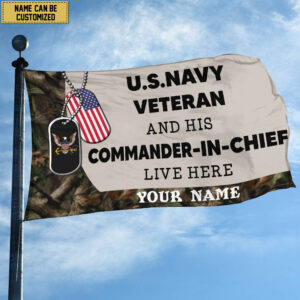 US Navy Personalized American Flag, Gift For Navy Veteran , US Veteran Grommet Flag, Garden Flag, House Flag VPVC103002 2 1716372560135.jpg