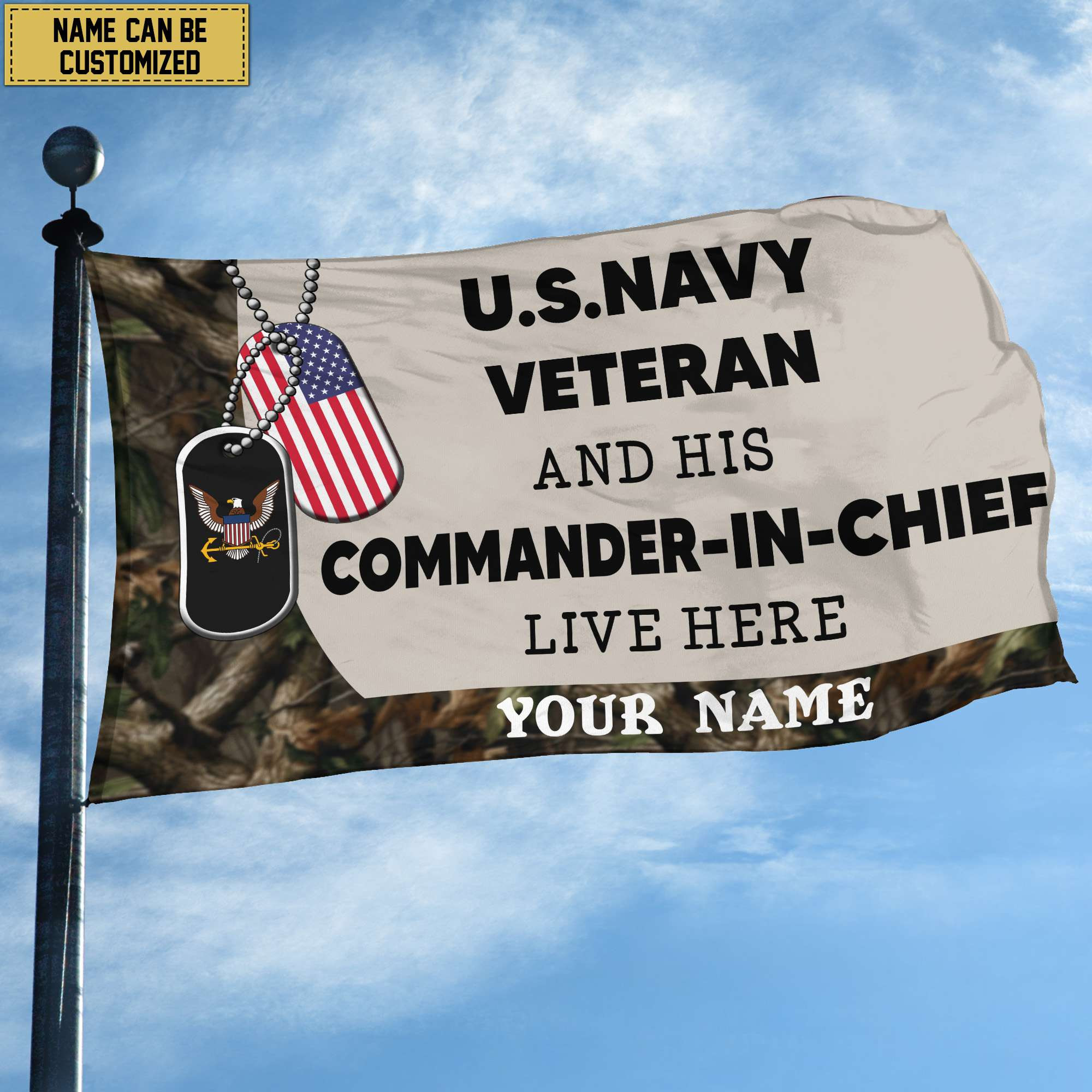 US Navy Personalized American Flag, Gift For Navy Veteran , US Veteran Grommet Flag, Garden Flag, House Flag VPVC103002 US Navy Personalized American Flag, Gift For Navy Veteran , US Veteran Grommet Flag, Garden Flag, House Flag VPVC103002