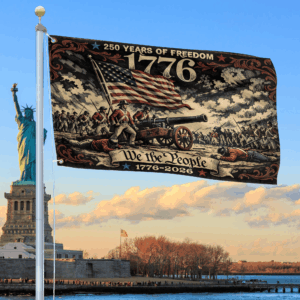 Premium America 250th Anniversary Grommet Flag VPVC120114, America 250th Flag, America 250th Birthday, Best Gifts On Independence Day, Veterans Day.