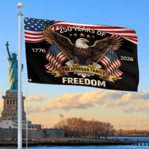 Premium Custom America 250th Anniversary Grommet Flag VPVC120161, America 250th Flag, America 250th Birthday, Best Gifts On Independence Day, Veterans Day.