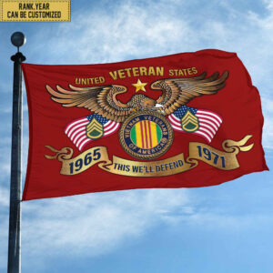 Premium Personalized Vietnam Veteran Grommet Flag, Gift For Vietnam Veteran, Gift For Veterans Day, Memorial Day, Father’s Day VPVC104506