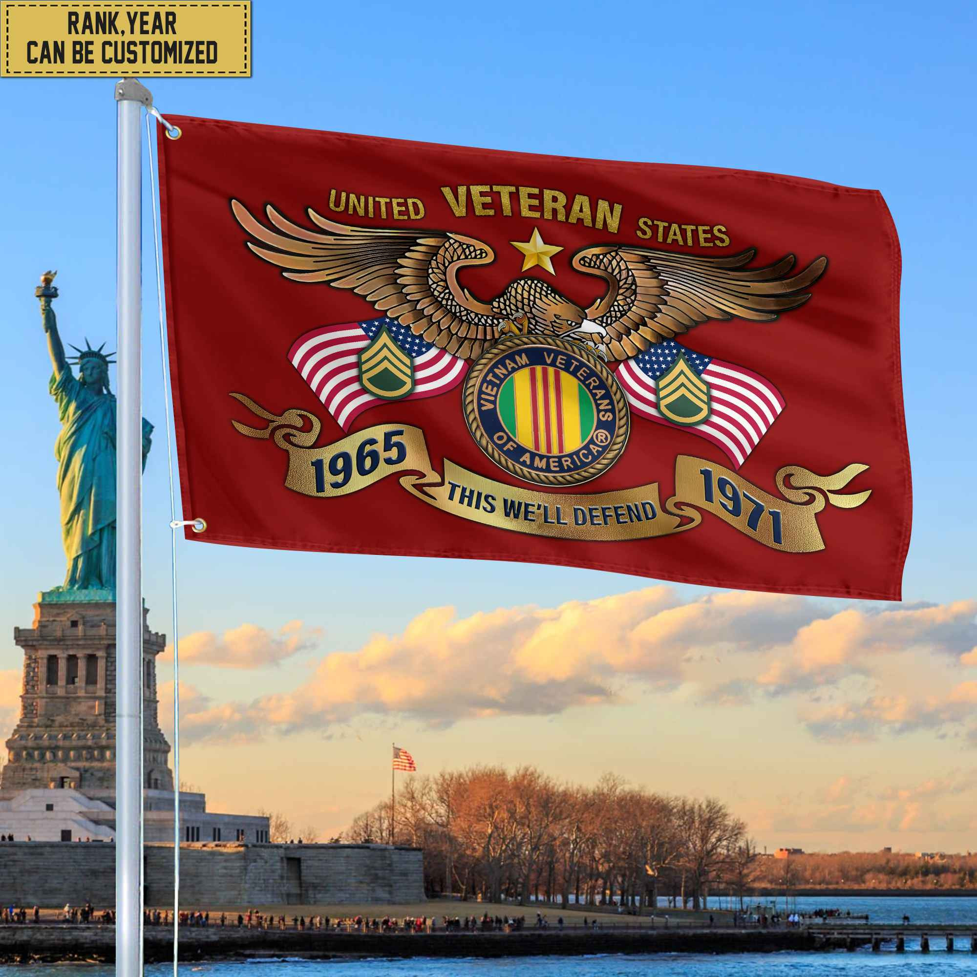 Premium Personalized Vietnam Veteran Grommet Flag, Gift For Vietnam Veteran, Gift For Veterans Day, Memorial Day, Father’s Day VPVC104506 Premium Personalized Vietnam Veteran Grommet Flag, Gift For Vietnam Veteran, Gift For Veterans Day, Memorial Day, Father’s Day VPVC104506