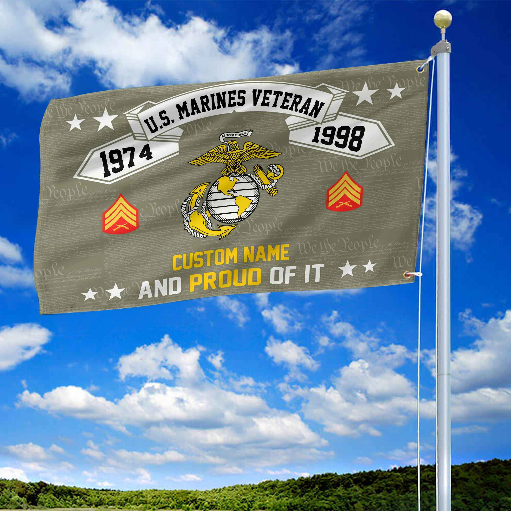 Unique Custom Name, Rank, Year USMC Grommet Flag VPVC107011, Gifts For Marine Veteran, Gifts For Dad, For Husband, Best Gifts On Father’s Day, Independence Day, Veterans Day. Unique Custom Name, Rank, Year USMC Grommet Flag VPVC107011, Gifts For Marine Veteran, Gifts For Dad, For Husband, Best Gifts On Father’s Day, Independence Day, Veterans Day.