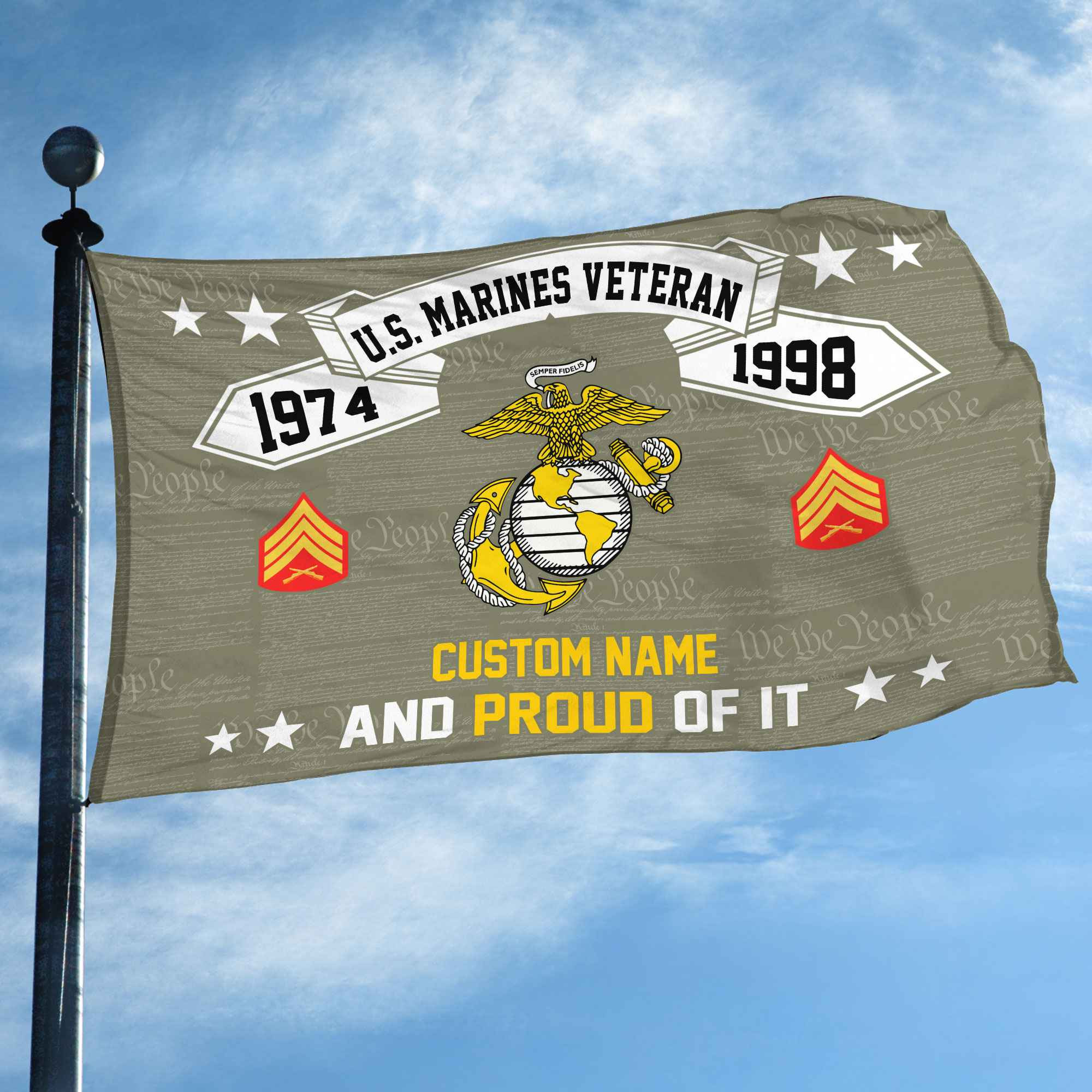 Unique Custom Name, Rank, Year USMC Grommet Flag VPVC107011, Gifts For Marine Veteran, Gifts For Dad, For Husband, Best Gifts On Father’s Day, Independence Day, Veterans Day. Unique Custom Name, Rank, Year USMC Grommet Flag VPVC107011, Gifts For Marine Veteran, Gifts For Dad, For Husband, Best Gifts On Father’s Day, Independence Day, Veterans Day.